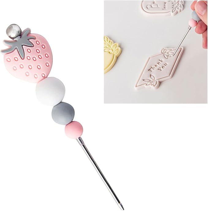 Icing Pin, Scriber Needle for Cake Decorating Strawberry Beaded Cookie - Image 2