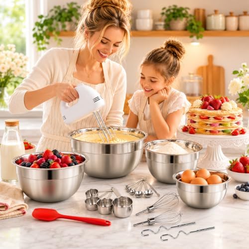 WEPSEN 5-Speed Electric Hand Mixer Set