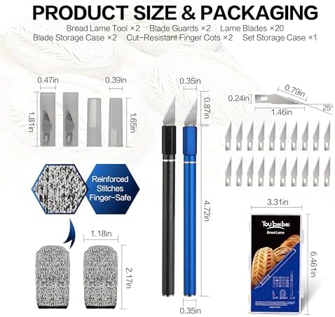 Bread Lame 2-Pack, Sourdough Scoring Tool for Home Baking