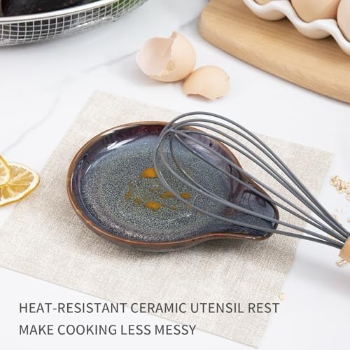 Farmhouse Ceramic Spoon Rests Holder,Coffee Spoon,Cooking