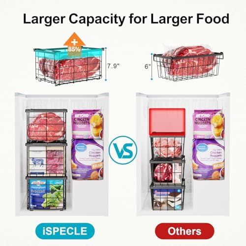 iSPECLE Chest Freezer Organizer - Large Baskets for 5 to 7 Cu.Ft