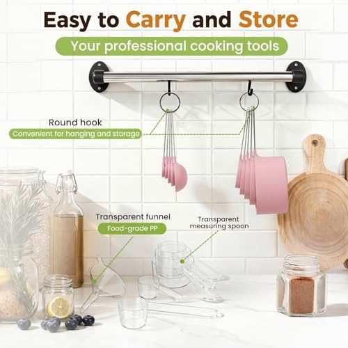 16PCS Measuring Cups and Spoons Set, Measuring Spoon Set with Metric
