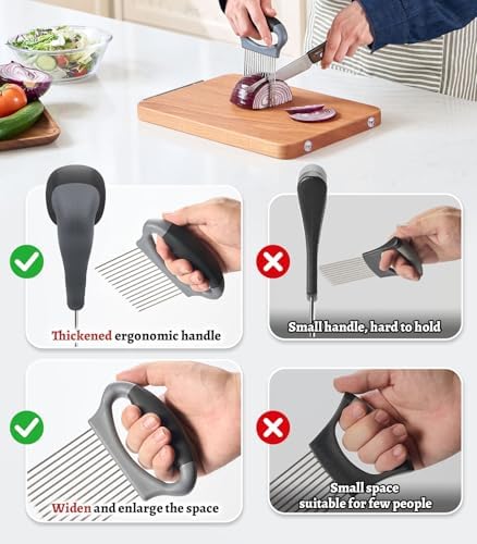 Large Onion Slicer Holder, Stainless Steel Onion Holder for Slicing