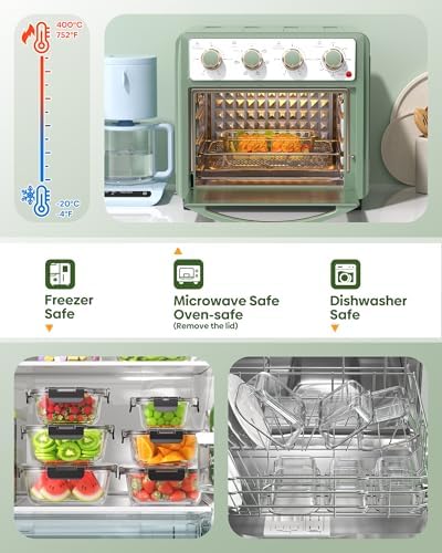 KEMETHY 40 PCS Glass Food Storage Containers with Lids