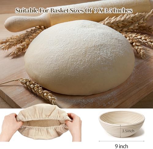 Banneton Bread Proofing Basket Set of 2, 9 Inch