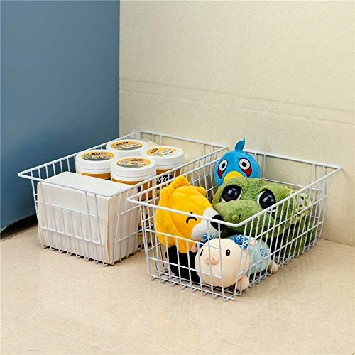 SANNO Freezer Baskets Wire Farmhouse Large Organizer Storage Bins Rack