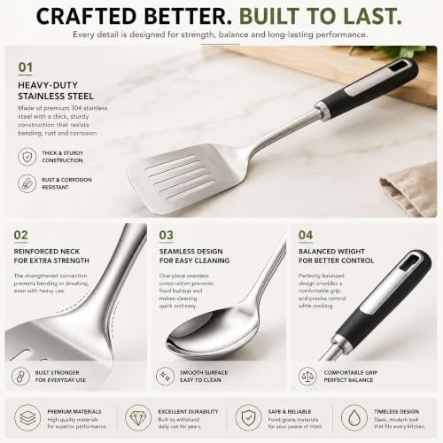 11-Piece Stainless Steel Kitchen Utensil Set