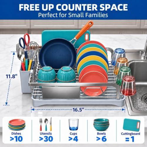 Godboat 304 Stainless Steel Dish Drying Rack