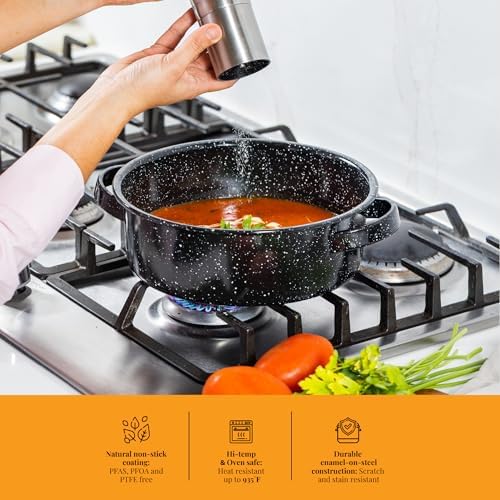 Granite Ware 6-Piece Enameled Steel Casserole Set with Lids