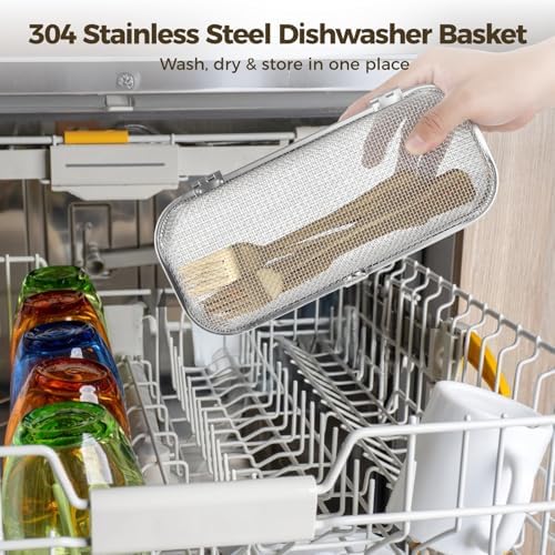 Stainless Steel Dishwasher Basket, Utensil Cutlery Storage Organizer