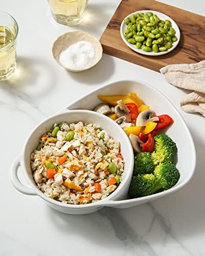 LE TAUCI Chip and Dip Bowls, Anti-Soggy Cereal Bowl, Soup and