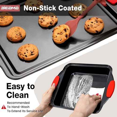 BIEAMA 13-Piece Baking Pans Sets, Nonstick Bakeware Sets