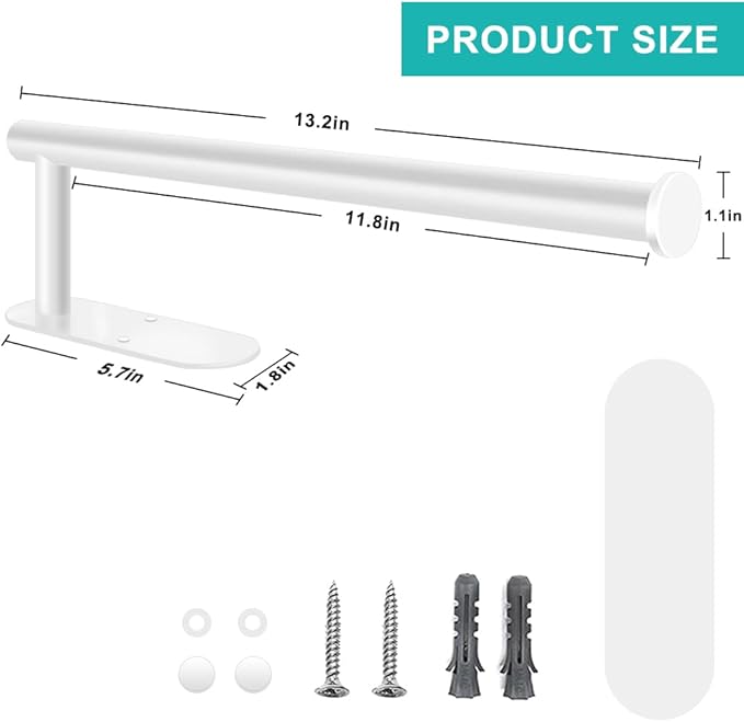 MGahyi Paper Towel Holder Wall Mount, Self Adhesive Or Drilling Paper Towel - Image 2