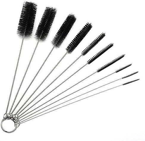 Long Straw Brush, Nylon Pipe Tube Cleaner 8.2-ihch 10 Different
