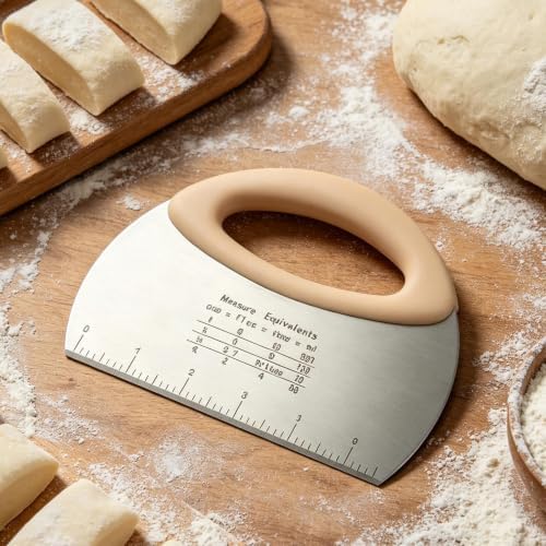 Dough Cutter For Bread And Pizza Dough, Bench Scraper Kitchen Utensil