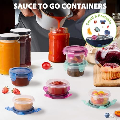 Freshmage 2.7 oz Salad Dressing Container to Go with Leakproof Lids