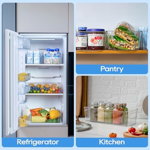 JollyPack Clear Plastic Storage Bins, 8 Pack