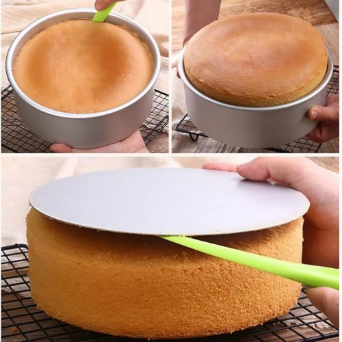 5-Pack Non-Stick Aluminum Cake Pans with Removable Bottom,5 Inch for
