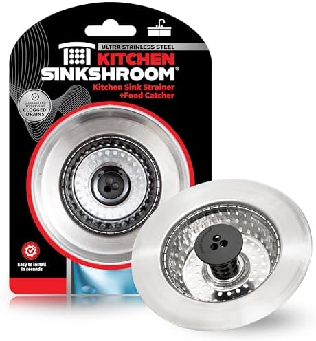 Kitchen SinkShroom Revolutionary Clog-Free Stainless Steel Sink