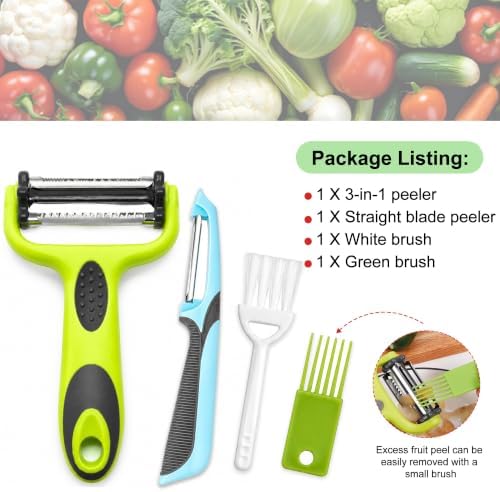 3-in-1 Vegetable Peeler, Julienne Peeler & Vegetable Slicer Kitchen
