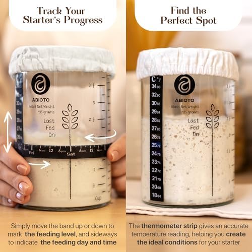 Sourdough Starter Kit, 10" Round & 11" Oval Baskets