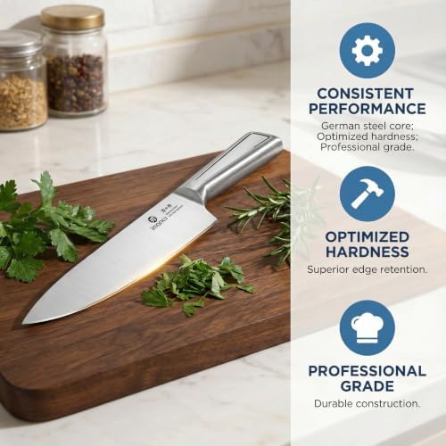 imarku High Carbon Stainless Steel Knife Set with Block