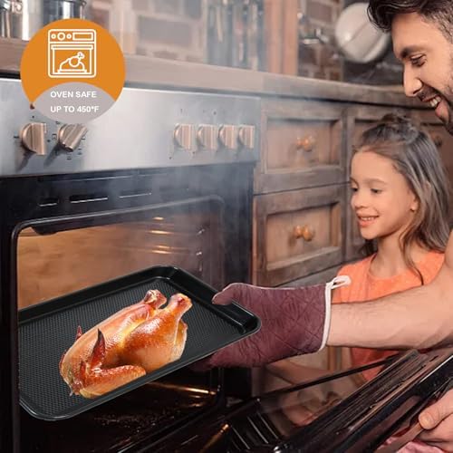 SS&CC Nonstick Baking Sheet Pan Set of 3, 0.8mm Carbon Steel Cookie
