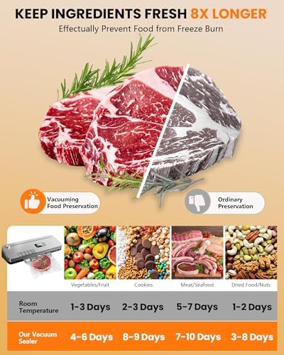 Food Vacuum Sealer Machine, 75kPa, 20 Bags