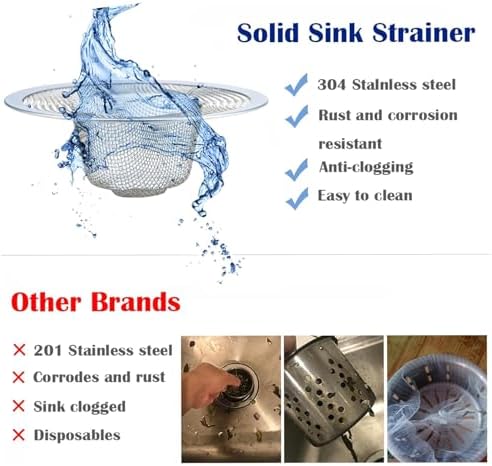 6 Pcs Stainless Steel Slop Basket Filter Trap