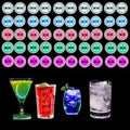 50PCS LED Light Up Drink Coasters,Multi-Color Glowing Cup Coasters