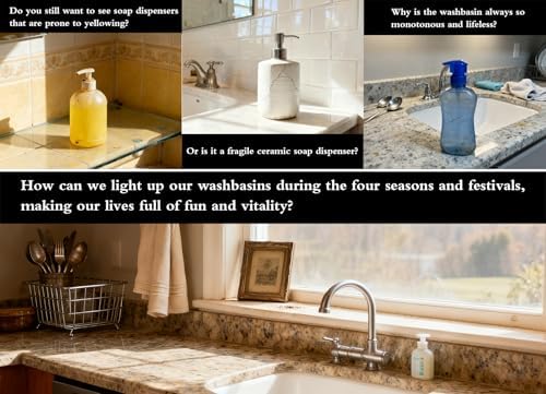 Seasonal Soap Dispenser with 11 Interchangeable Magnets - Seasonal