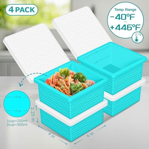 Silicone Freezer Molds for Soup Cube - 2-Cup Freezer Storage Container