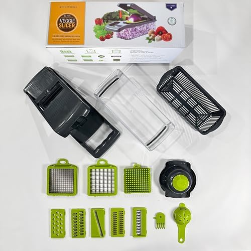 5-in-1 Vegetable Chopper and Mandoline Slicer, 6 Blades