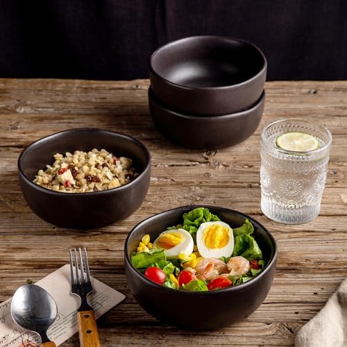 AmorArc Stoneware Cereal Bowls for Kitchen, 28oz Large Ceramic Soup