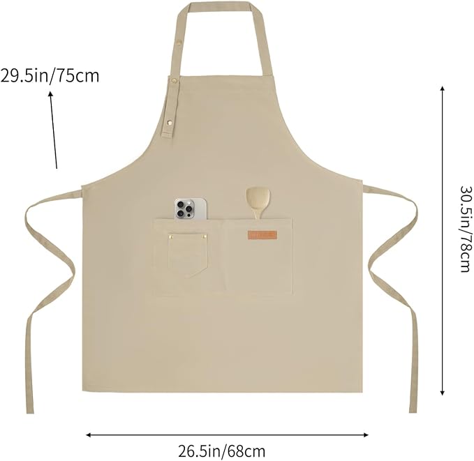 Tosewever Art Aprons for Women Painting Pottery Baking, Mens Buckle Straps - Image 5