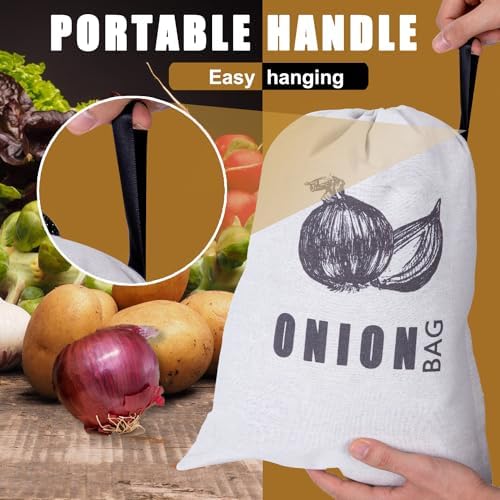 TOGETRUE Potato Onion Garlic Storage Bag,Cloth Onion Potatoes Storage