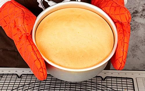 Tosnail 2 Pack 10" x 3" Round Aluminum Cake Pan with Removal Bottom