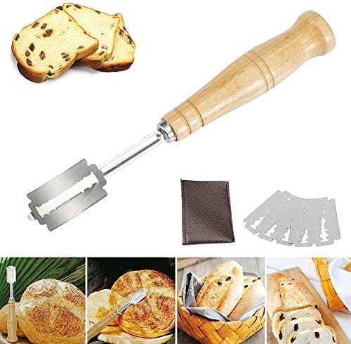 TopHomer Bread Cutters Tools Set - Dough Scoring Knife with Wood