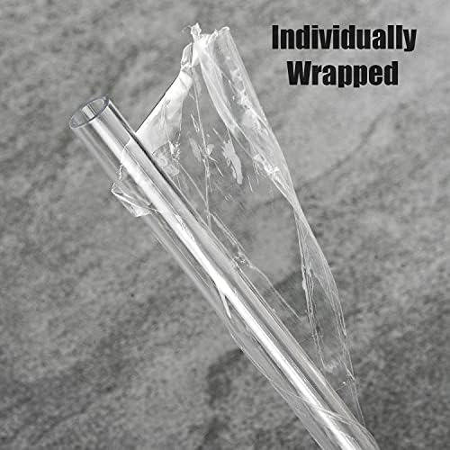 ALINK Reusable Clear Boba Straws, 10 in x 12 mm Jumbo Tritan Hard