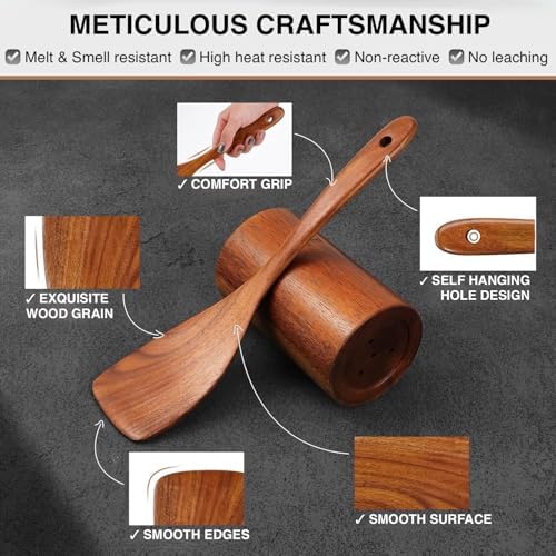 10-Piece Teak Wood Cooking Utensil Set