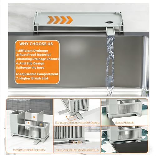 Kitchen Sink Organizer Caddy, Grey