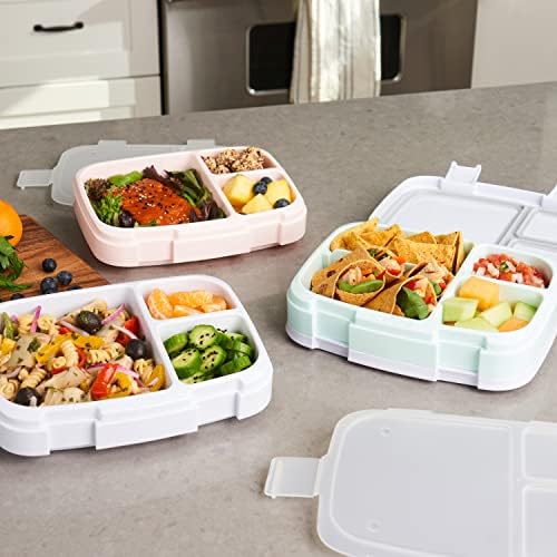 Bentgo Fresh 3-Pack Meal Prep Lunch Box Set, 3-Compartment Trays
