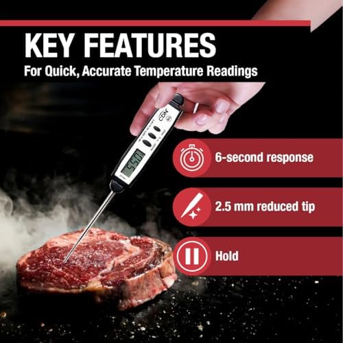 CDN Waterproof Digital Cooking Thermometer, 2.75"