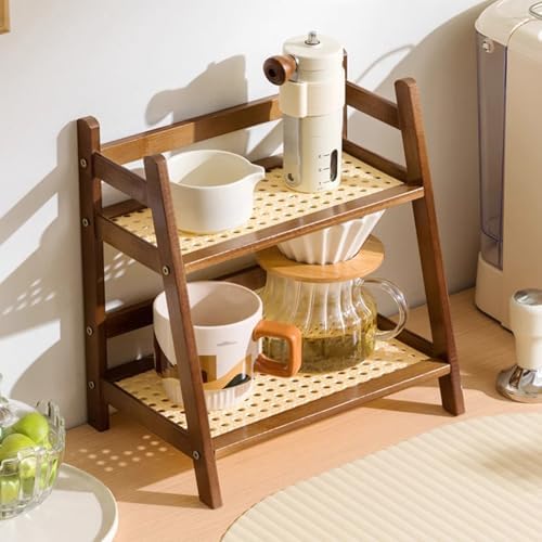 Cup Rack Organizer - Bar Counter Use Coffee Mug Holder, Two-Level