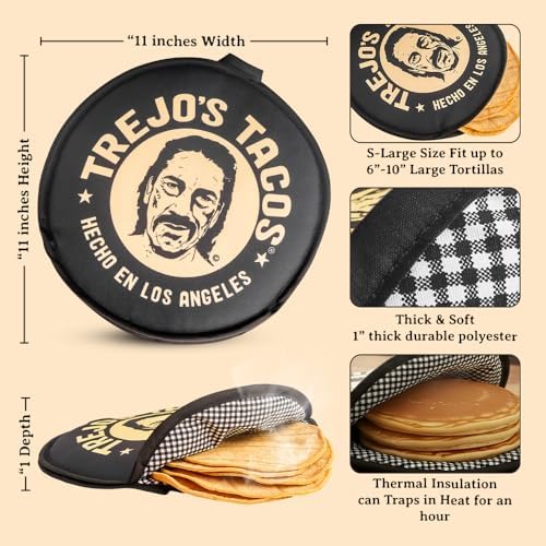Trejo's Tacos Tortilla Warmer Pouch - Microwaveable Insulated Holder
