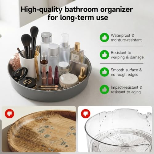 2PCS 9.8" Black Metal Lazy Susan Turntable Organizer