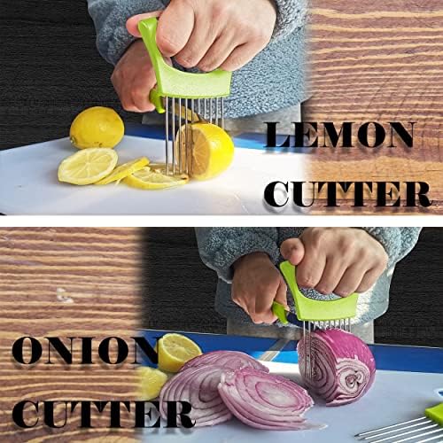 2-PCS Onion Holder for Slicing, Green