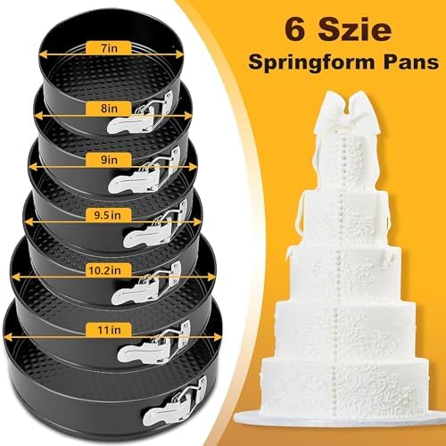Springform Cake Pan, Cake Pan with 6 Different Size