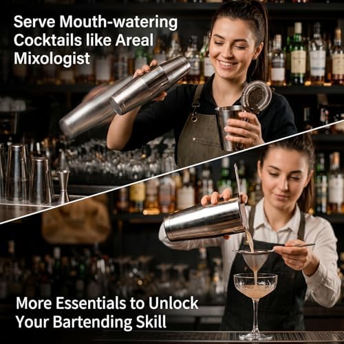 4 Pcs Cocktail Shaker Boston Shaker Set Bulk Commercial Cocktail