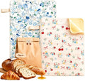 7PCS Beeswax Bread Bags for Sourdough Bread Storage